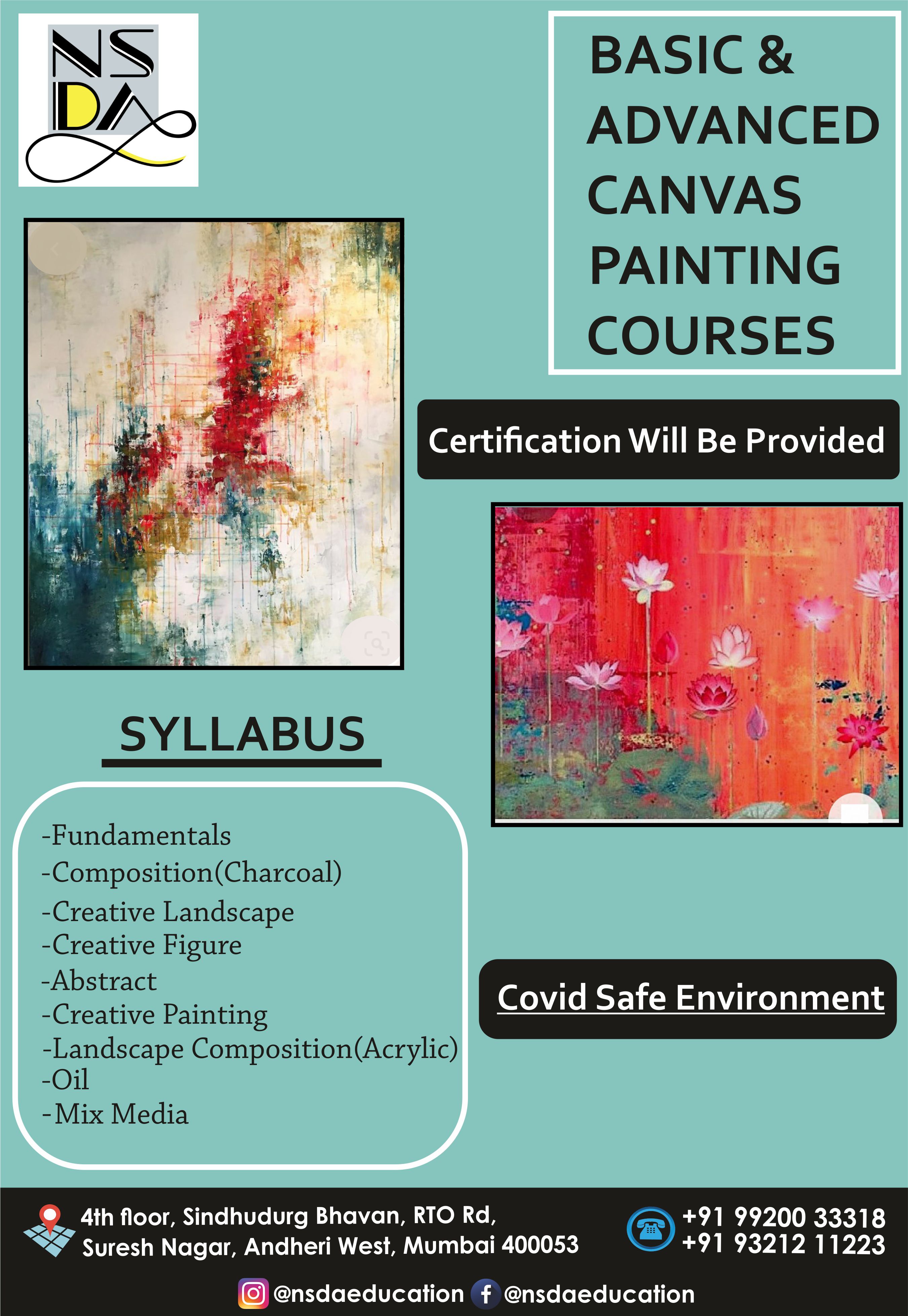 Canvas Painting Course NSDA Nirmaan School of Design and Arts